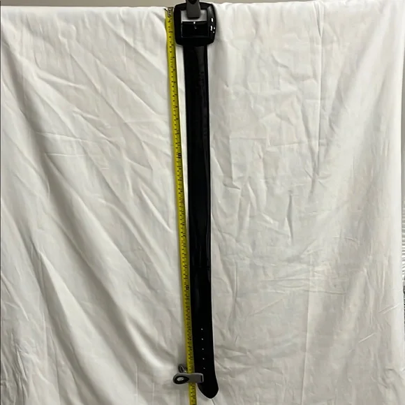 Ann Taylor Paten Leather Black Belt. Size XS. Measures 36”. Gently worn. - Picture 8 of 8